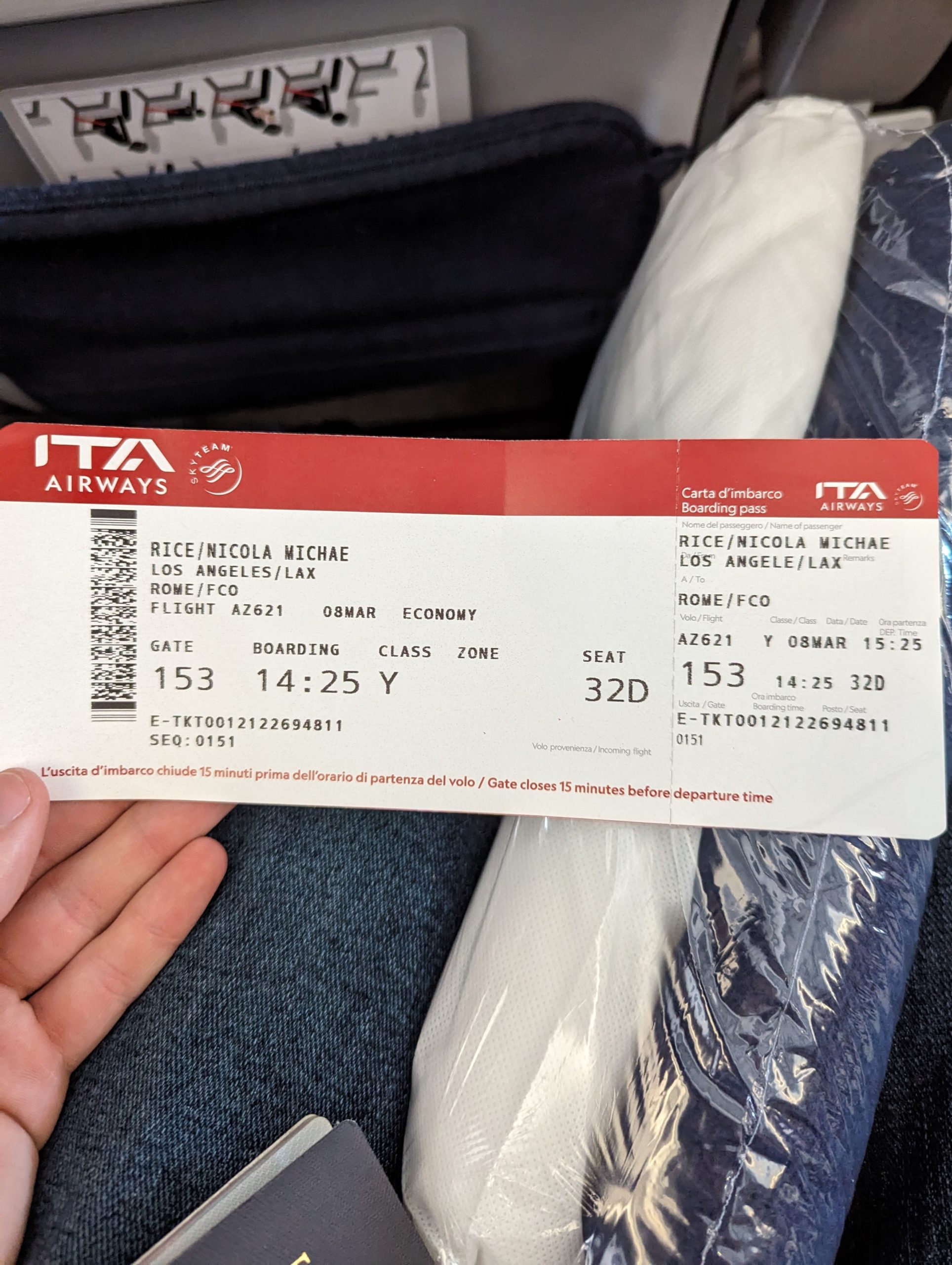 plane ticket